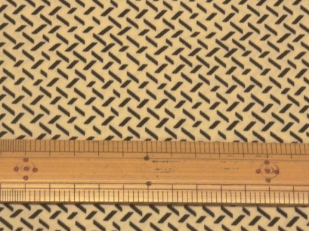 ベ-ジュxクロ　強撚スム-ス　古風プリント【1.5m/2m/3mカット 】