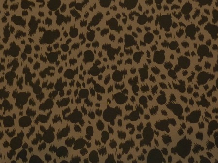 ヒョウ柄　ハイテンションニット　ソフト顔料プリント　(1.5m・2mカット)
