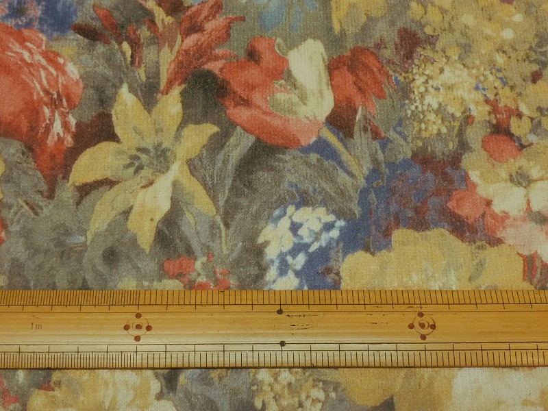 花柄プリント　中肉ニット　【1.5m/2mカット 】