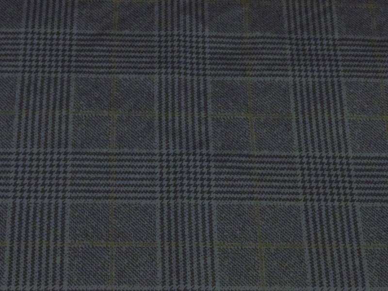  撥水 ナイロンタフタ　グレー系グレンチェック「大」【1.5m /2m /3mカット】